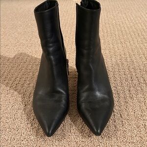 J Crew Sadie Pointed Toe Black Ankle Boots